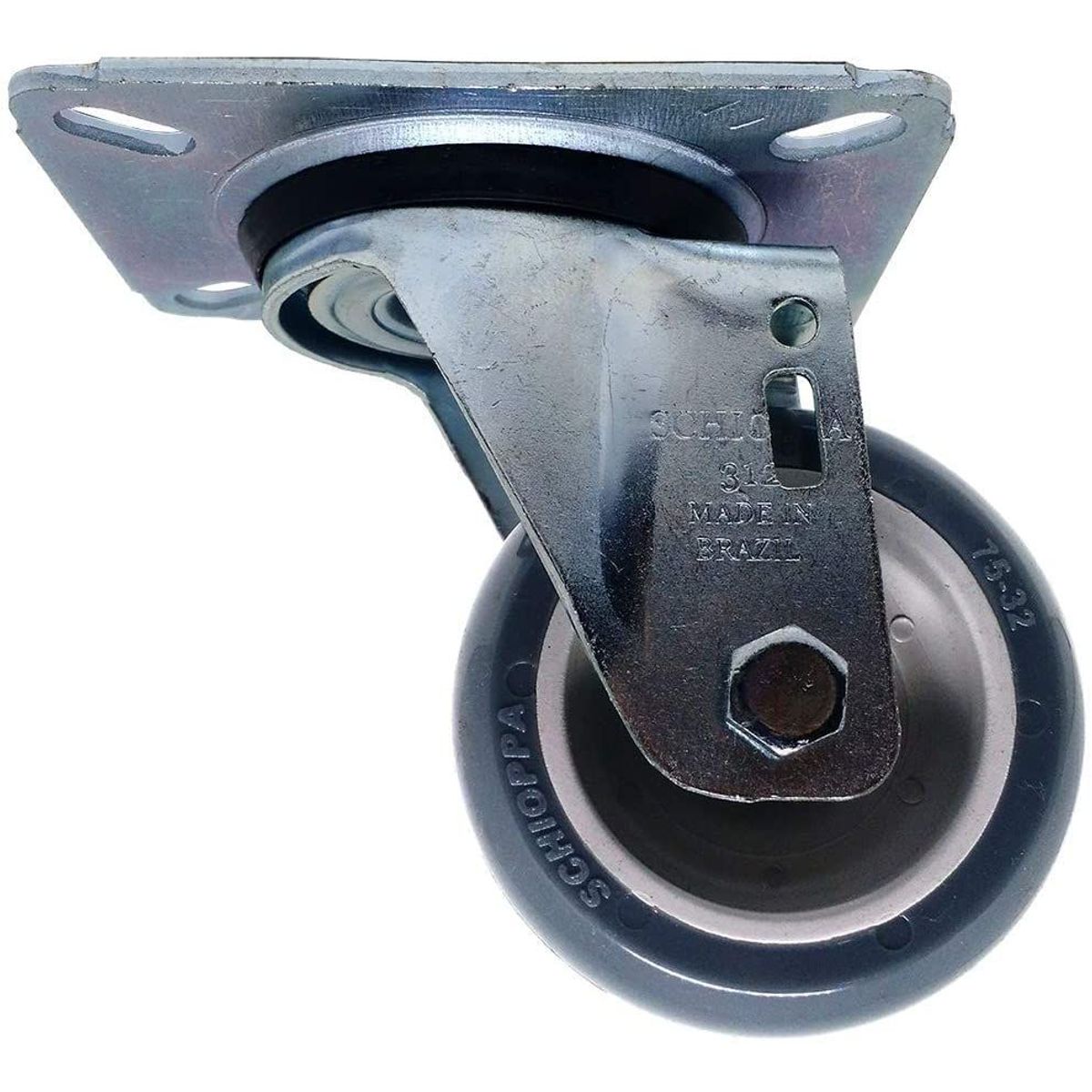 Rodízio Giratório de PVC 75mm, marca Schioppa - Foto Principal