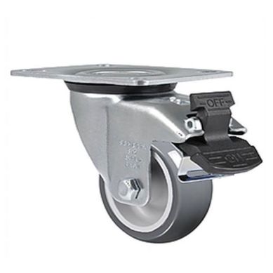 Rodzio Giratrio de PVC com Freio 75mm
