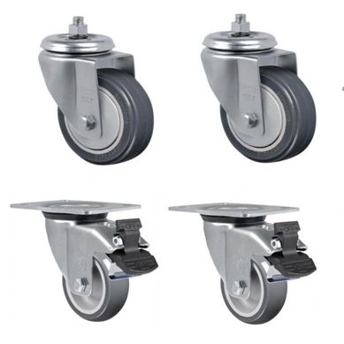 Rodzio Giratrio de PVC com Freio 150mm