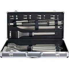 Kit 18 Peças para Churrasco com Caixa de Alumínio Mr Beef