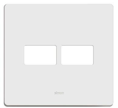 Placa com Suporte 2 Postos Horizonzontais 4x4 Branco
