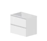 Balcão Veneza 80cm 2 Gavetas Branco