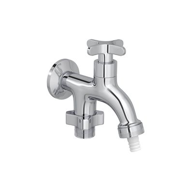 Torneira de Lavanderia para Tanque com derivao para Mquina DN15/20 Flex Cromado