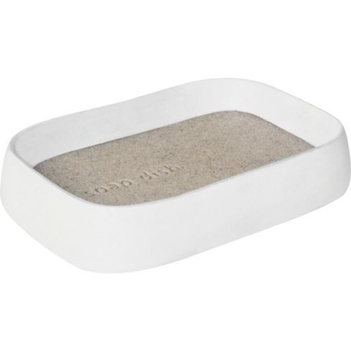 Saboneteira Soap Dish Bege e Branco, marca Just Home Collection - Foto 2