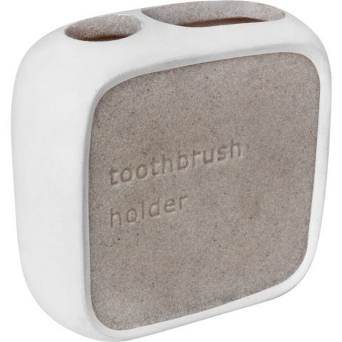 Porta Escova de Dente Branco e Bege, marca Just Home Collection - Foto 2