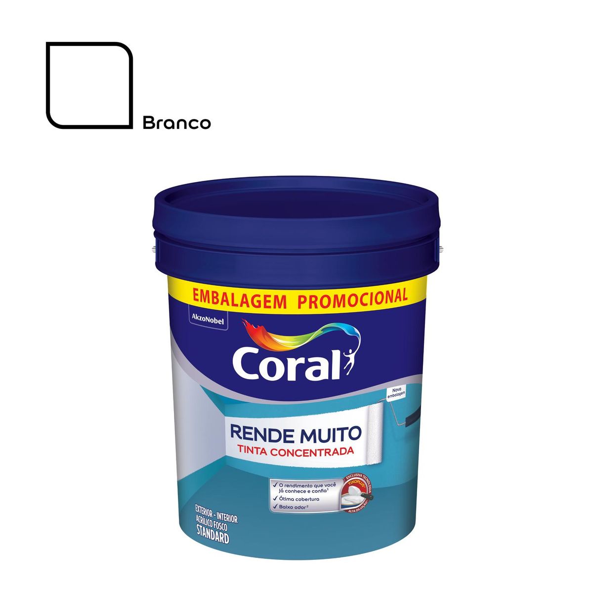 Tinta Acrílica Standard Rende Muito Branco 20L Coral, marca Coral - Foto Principal