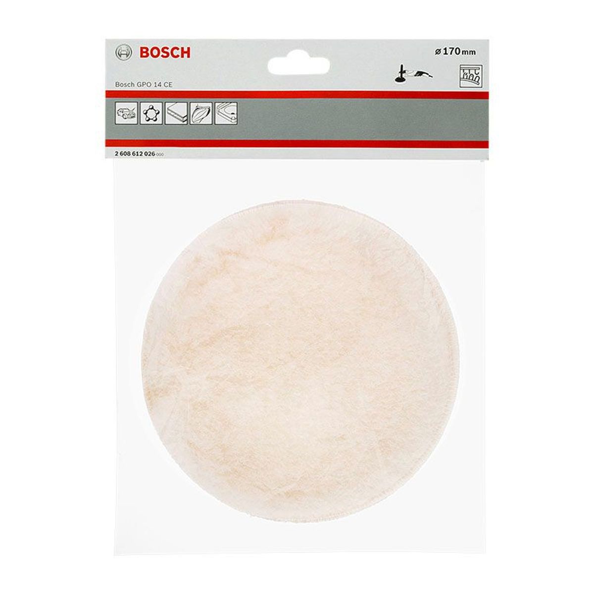 Boné de Pele 170 mm Bosch Branco 1 peça(s), marca Bosch - Foto 2