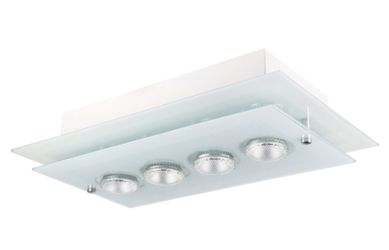 Luminria Macap Retangular de Sobrepor Branco 