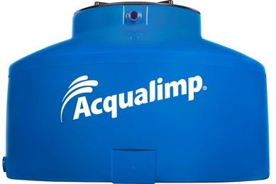 Caixa De gua 310L Polietileno gua Protegida Tampa Rosca Azul