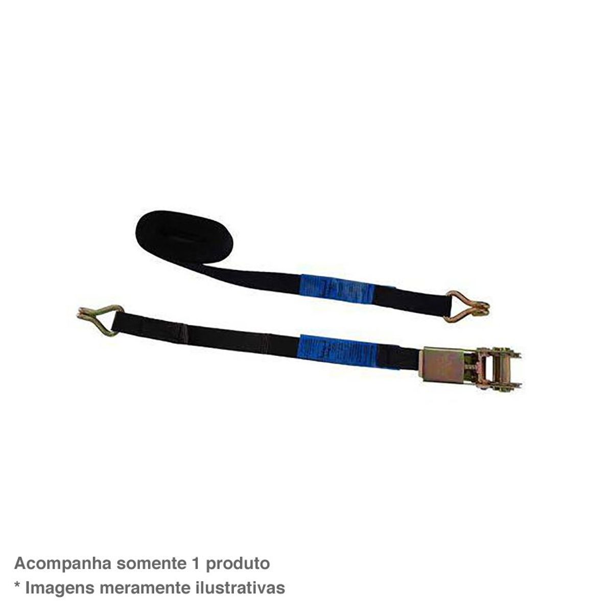 Cinta com Catraca para Amarração de Cargas 300cm Preto, marca Carbografite - Foto Principal