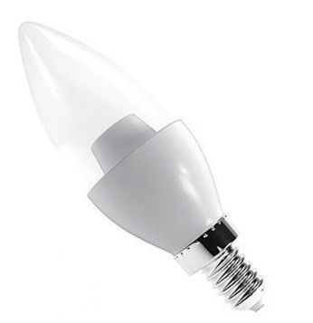 Lmpada LED Vela Cristal Luz Branca com Adaptador 6W 6000K Bivolt 