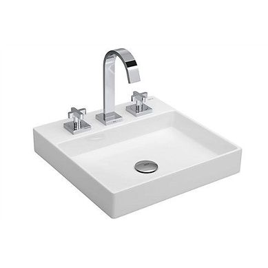 Cuba de Sobrepor Borda Fina 43cm com Mesa Branco Deca