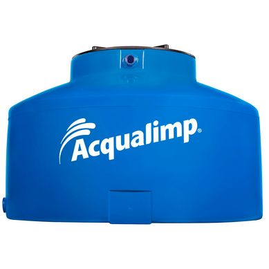 Caixa De gua 500L Polietileno gua Protegida Tampa Rosca Azul