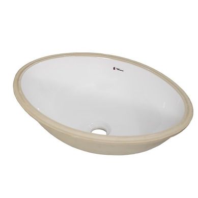Cuba de Embutir Oval 49x38cm Branco Mari Louas
