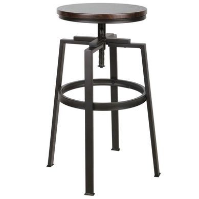 Banco de Metal e Madeira 70x39cm Marrom