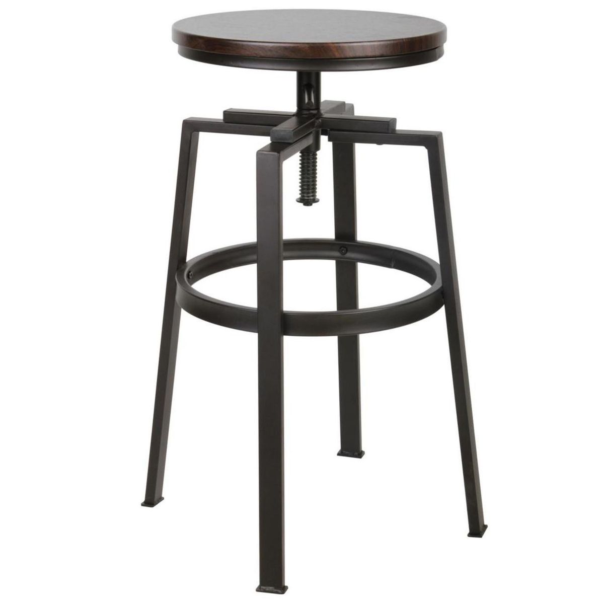 Banco de Metal e Madeira 70x39cm Marrom, marca Just Home Collection - Foto Principal