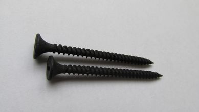 Parafuso Drywall 3,5x45mm Cabea Trombeta Rosca Inteira Fosfatizado Preto 10 Peas