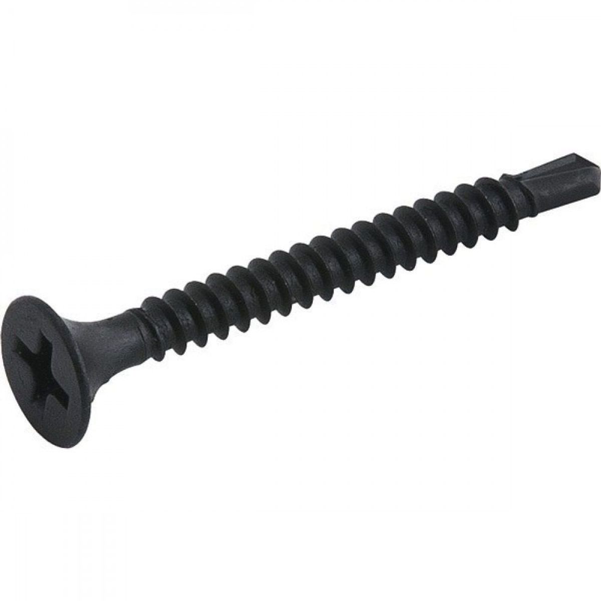 Parafuso Drywall 3,5x35mm Cabeça Trombeta Rosca Inteira Ponta Broca Aço Fosfatizado Preto 500 Peças, marca Fixser - Foto Principal