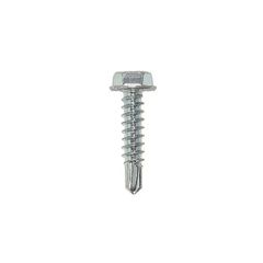 Parafuso 4,2x13mm Cabeça Sextavada Flangeada Rosca Inteira Auto Atarraxante Broca Aço Cromado 20 Pçs