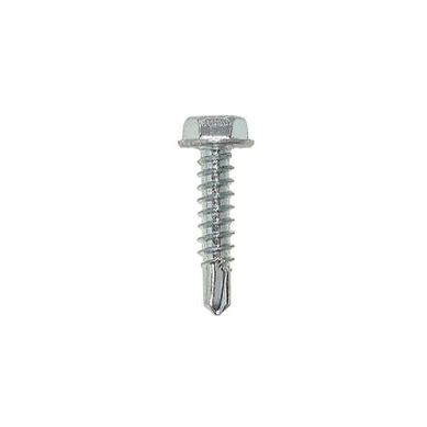 Parafuso 4,2x13mm Cabea Sextavada Flangeada Rosca Inteira Broca Ao Cromado 200 Peas