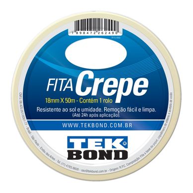Fita Crepe 50m 18mm Branco