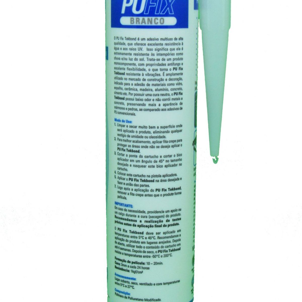 Adesivo Pu Fix Cartucho Branco 387g, marca Tekbond - Foto 2