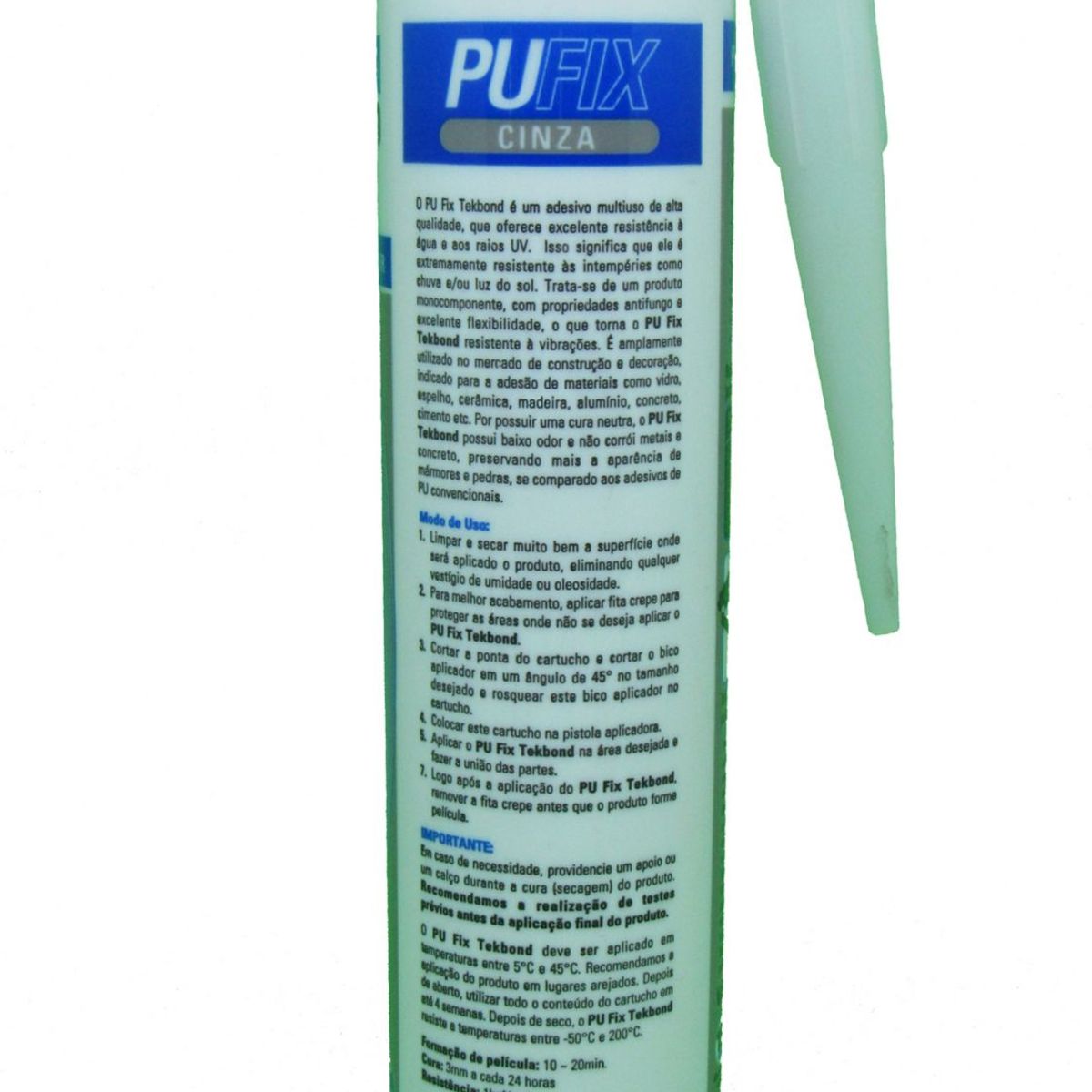 Adesivo Pu Fix Cartucho Cinza 387g, marca Tekbond - Foto 2