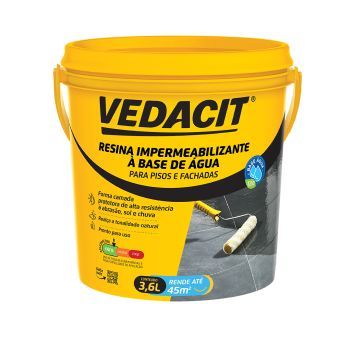 Resina Impermeabilizante  Base de gua para Pisos e Fachadas Galo 3,6 Litros Vedacit