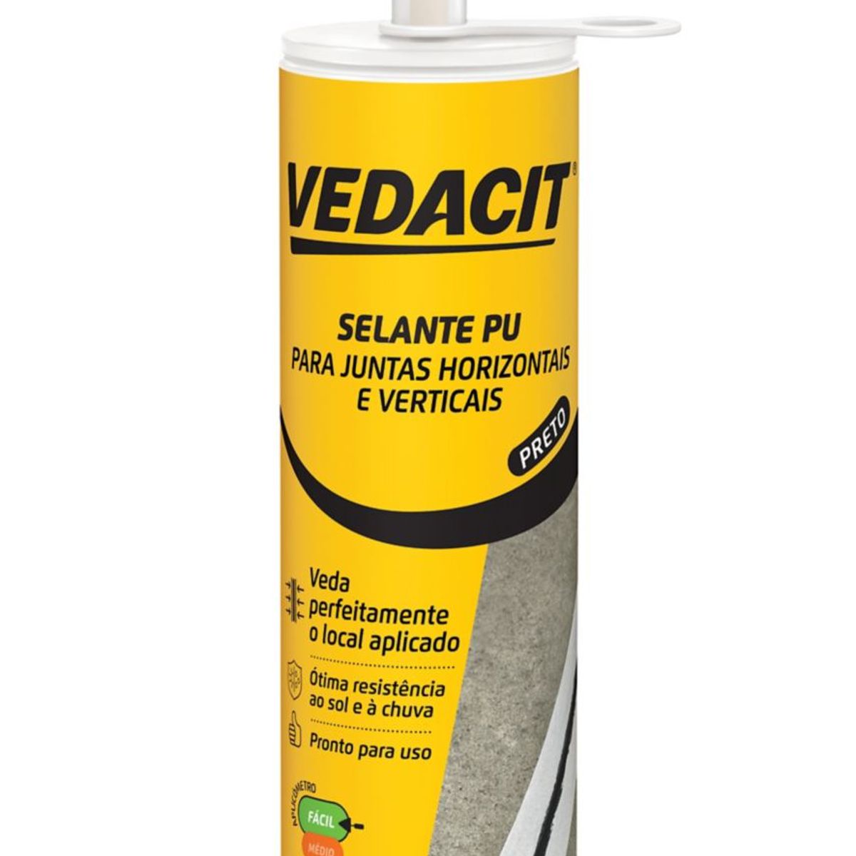 Selante pu para Juntas Horizontais e Verticais Preto 400g Vedacit, marca Vedacit - Foto Principal