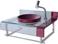 Gabinete de Vidro sem Sifao Mini Chopin Vermelho
