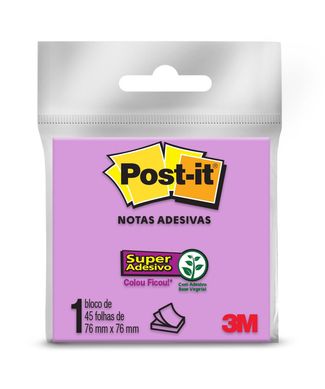 Bloco Adesivo Post-It 76x76cm com 45 Folhas Roxo