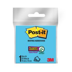Bloco Adesivo Post-It 76x76cm com 45 Folhas Azul