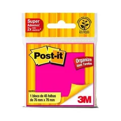 Bloco Adesivo Post-It 76x76cm com 45 Folhas Rosa