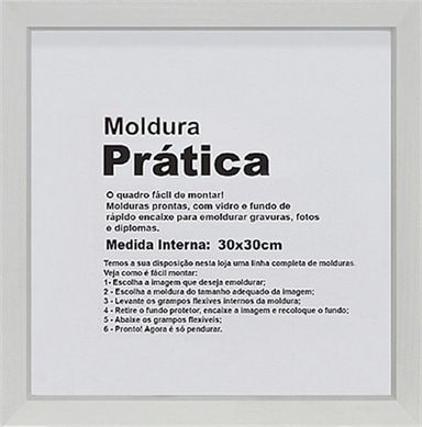 Moldura Pratika Caixa 30x30cm Branco
