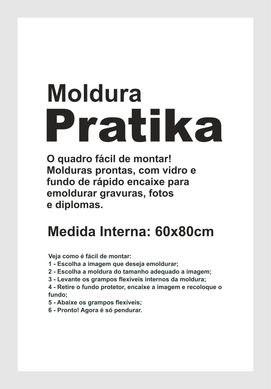 Moldura Prtika Premier 60x80cm Branco