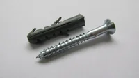 Bucha com Parafuso Cabeça Chata de Aço 5,5x50mm para Madeira 8mm 200 Peças Cinza