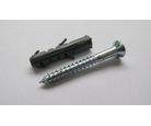 Bucha com Parafuso Cabeça Chata de Aço 6,1x65mm para Madeira 10mm 50 Peças Cinza