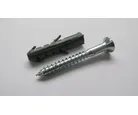 Bucha com Parafuso Cabeça Chata de Aço 3,8x30mm para Madeira 7mm 40 Peças Cinza