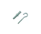 Bucha de Nylon com Gancho Zincado 3,4x60mm 6mm 100 Peças Cinza Foxmix