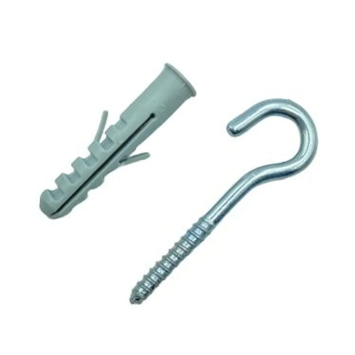 Bucha de Nylon com Gancho Zincado 7,5x85mm 12mm 50 Peças Cinza Foxmix, marca Foxmix - Foto Principal