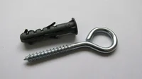Bucha de Nylon com Pitão de Zinco 3x40mm 5mm 100 Peças Cinza
