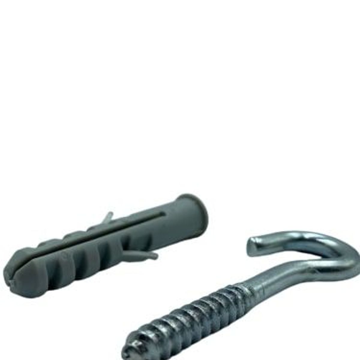 Bucha de Nylon com Gancho Zincado 4,9x75mm 10mm com 10 Peças Cinza Foxmix, marca Foxmix - Foto 2