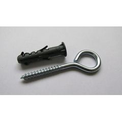 Bucha de Nylon com Pitão em Zinco 3x40mm 5mm com 4 Peças Cinza
