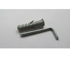Bucha de Nylon com Escápula Zincada 3,4x60mm 6mm com 15 Peças Cinza