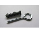 Bucha de Nylon com Pitão de Zinco 4,4x65mm 8mm com 15 Peças Cinza