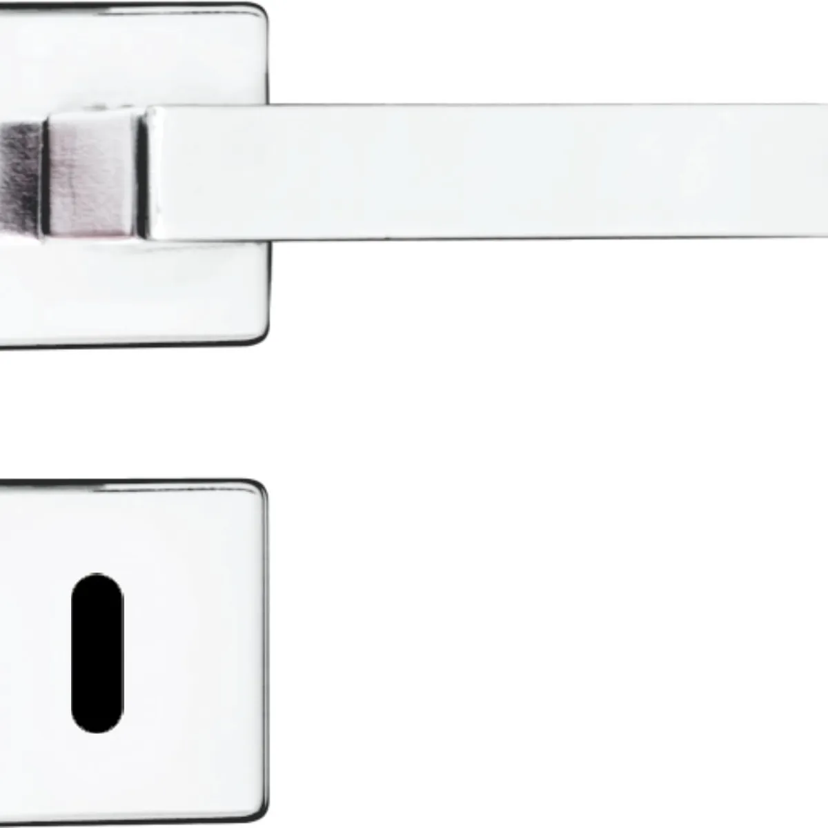 Fechadura Interna 1700 Retrátil Quadrada 1710 Cromado, marca Silvana - Foto Principal