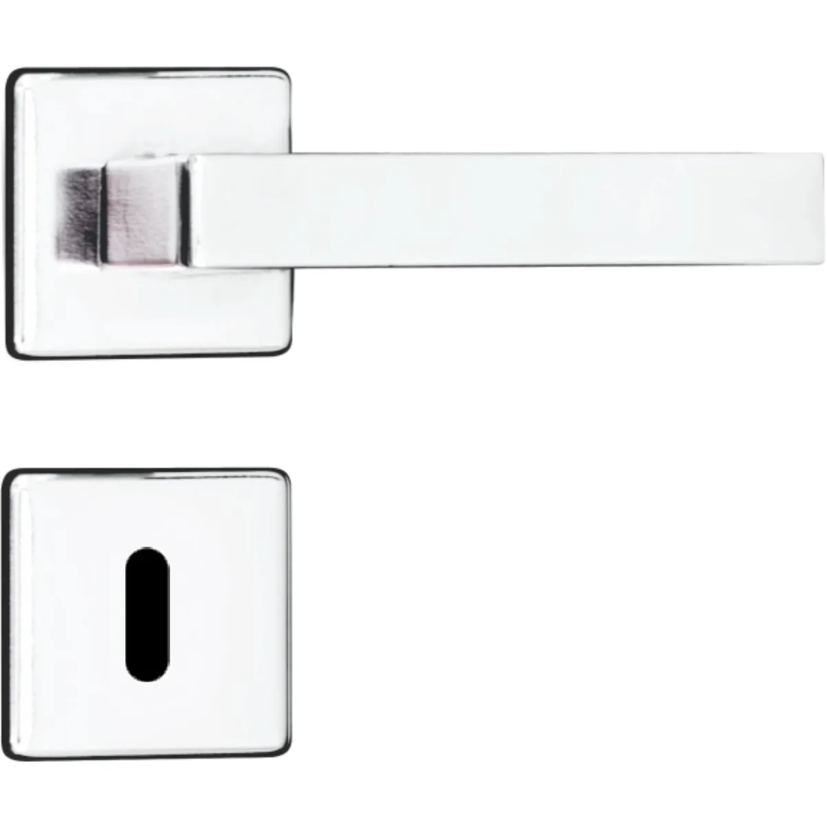 Fechadura Interna 1700 Retrátil Quadrada 1710 Cromado, marca Silvana - Foto Principal