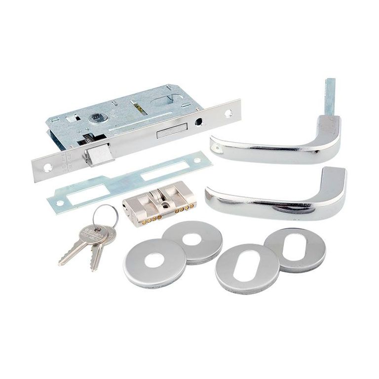 Fechadura Externa Onix 1400 Silvana Assa Abloy Roseta Cromado