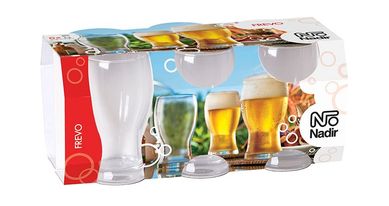 Conjunto de Copo de Cerveja 220ml 6 Peas Frevo Transparente