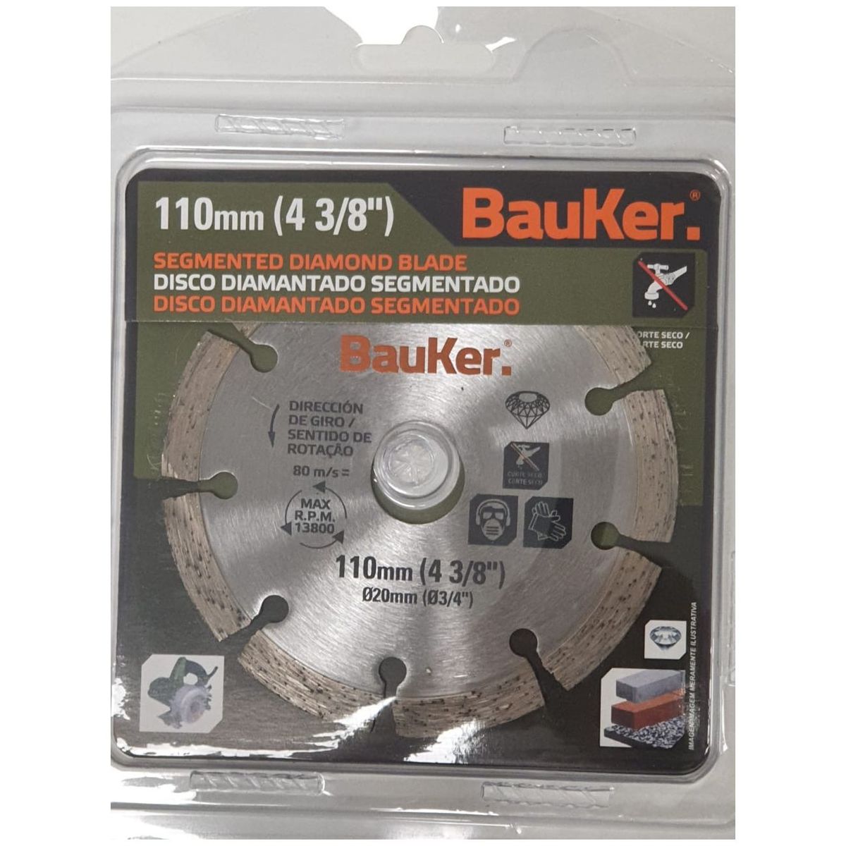 Disco Diamantado Segmentado Cinza Bauker, marca Bauker - Foto 2